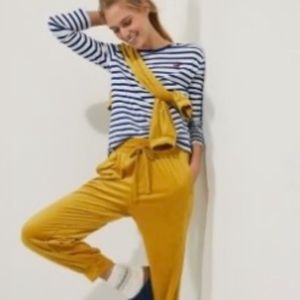 NWT Anthropologie Gold velour very soft joggers.